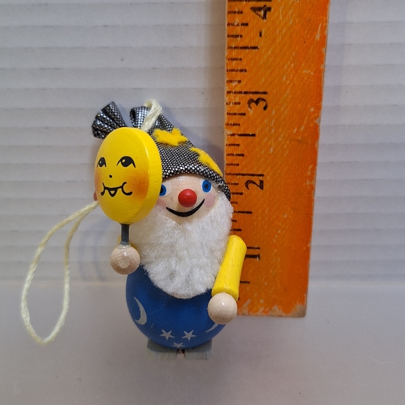 Steinbach German Folk Art Handmade Wooden Christmas Ornament Moon & Stars 3" - Picture 8 of 9